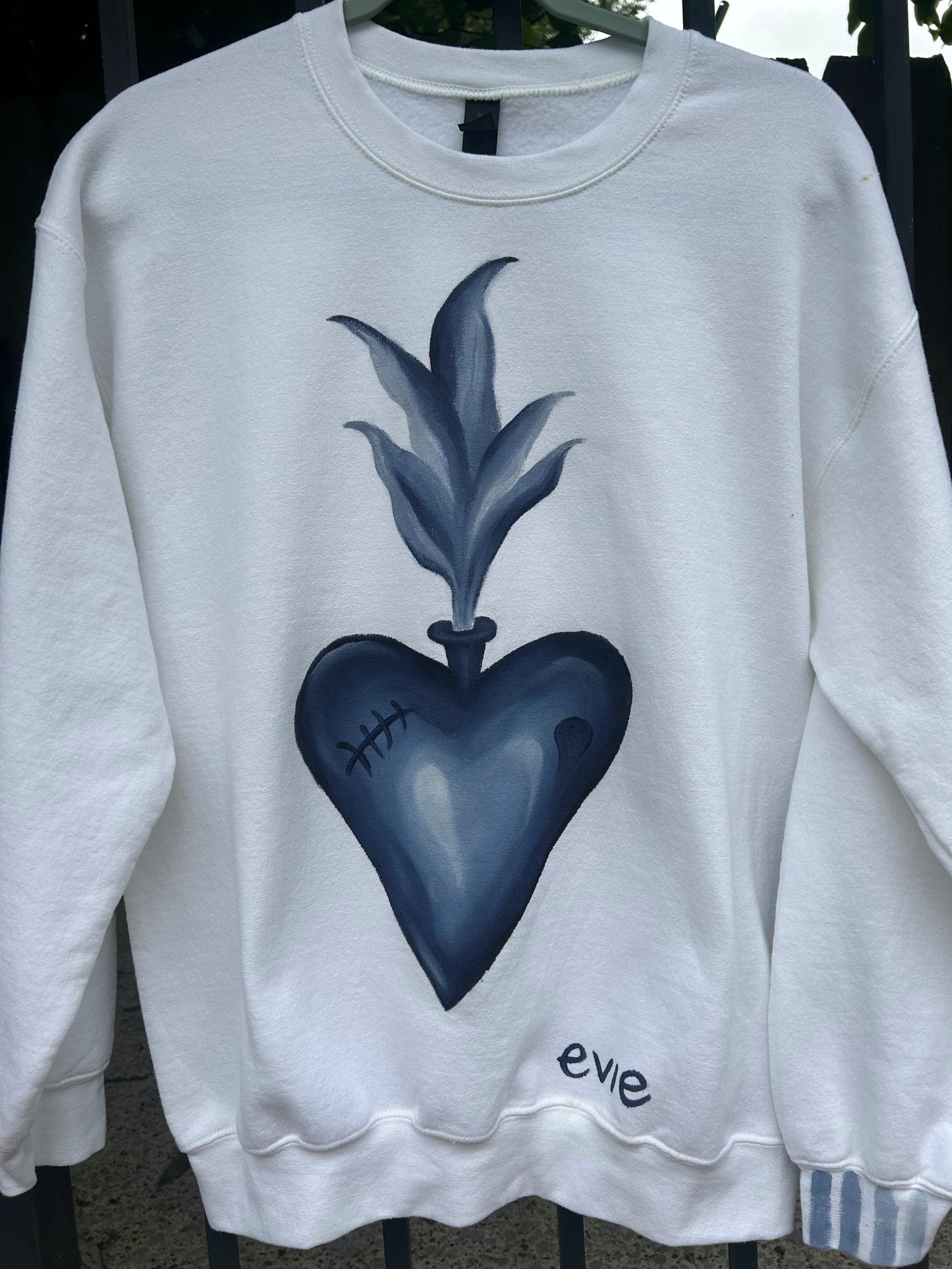 Blue Sacred Heart Sweatshirt