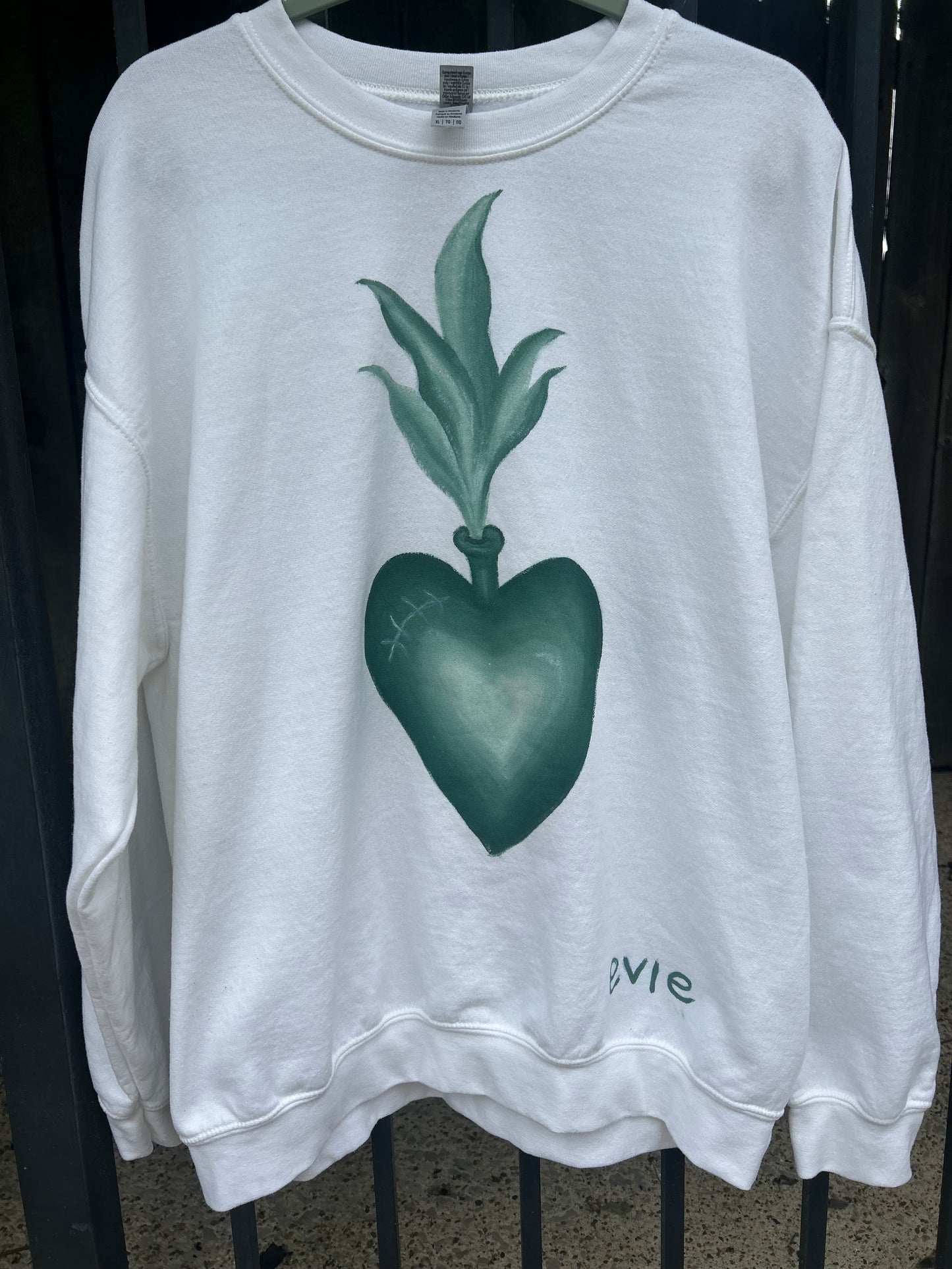 Dark-Seafoam Sacred Heart SweatShirt