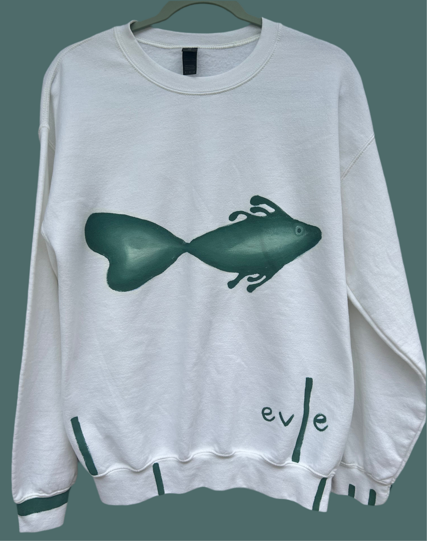 Teal Fish Sweatshirt