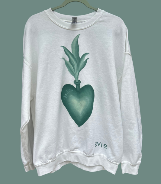 Dark-Seafoam Sacred Heart SweatShirt