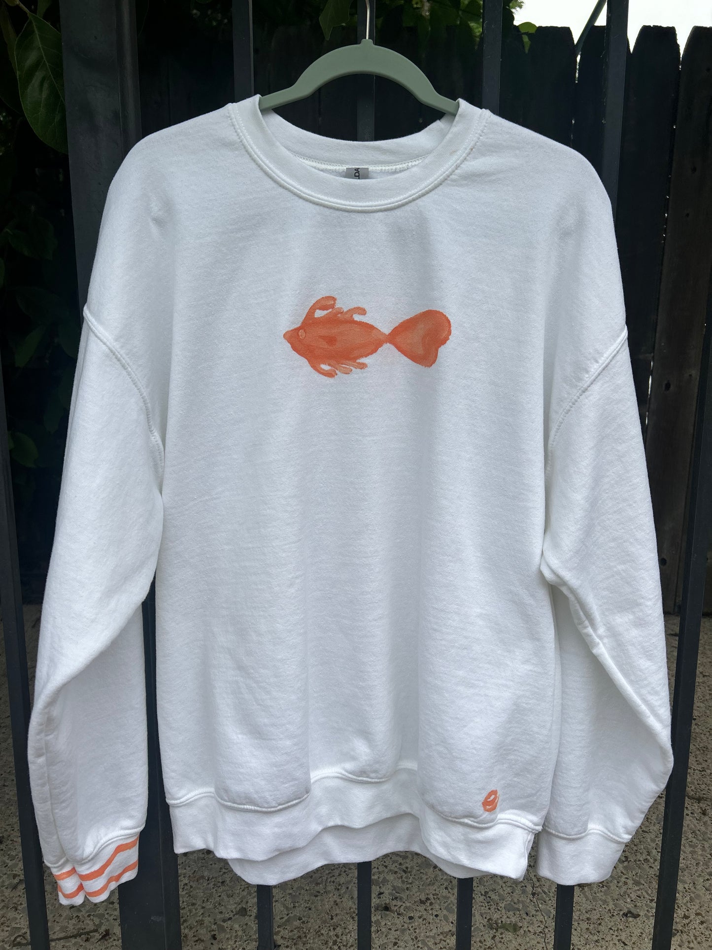 Orange Small Fish Sweatshirt