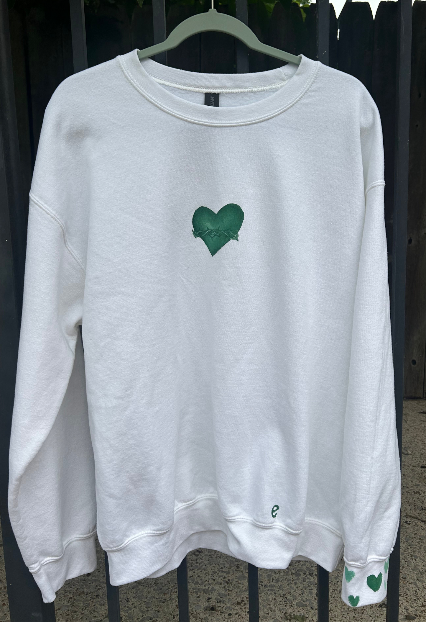Dark-Green Small Sacred Heart Sweatshirt