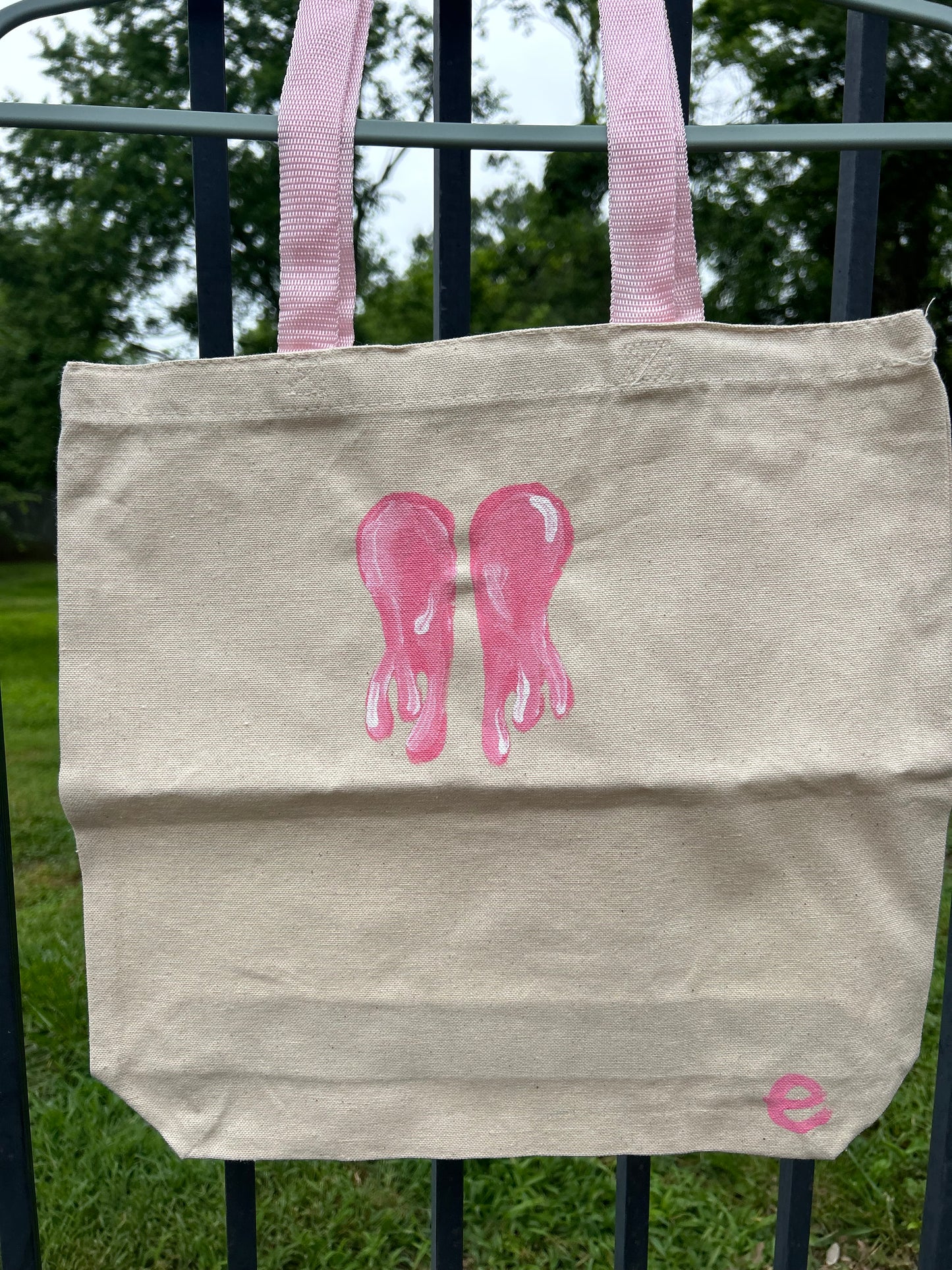 Pink Angel Wings Tote Bag