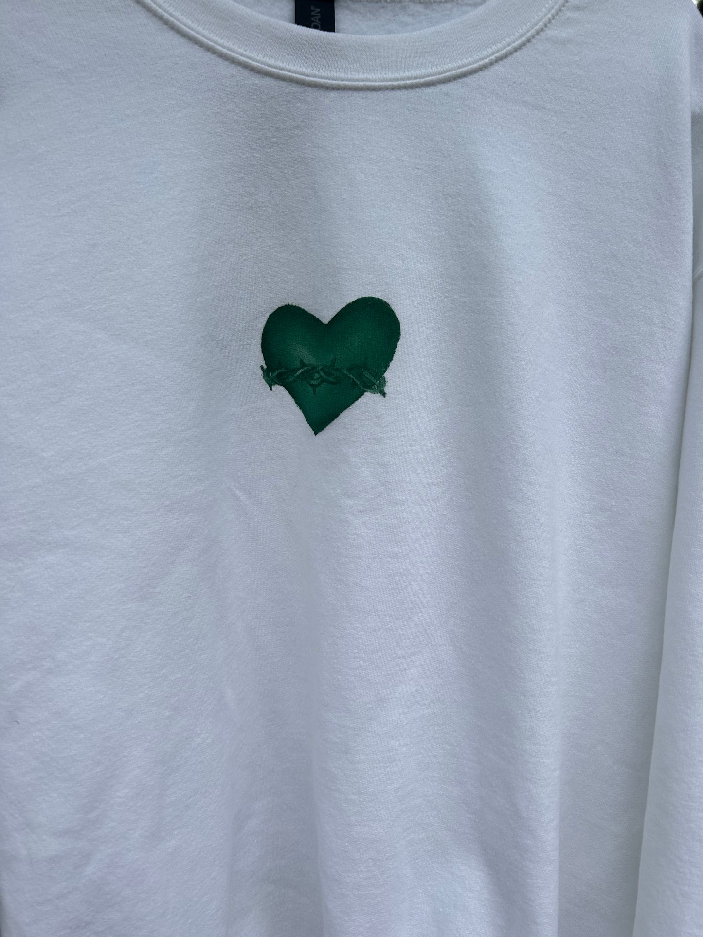 Dark-Green Small Sacred Heart Sweatshirt