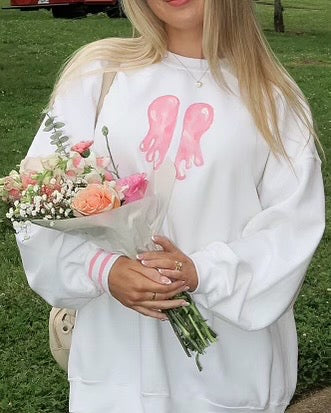 Custom Small Design Hand-Painted Sweatshirt