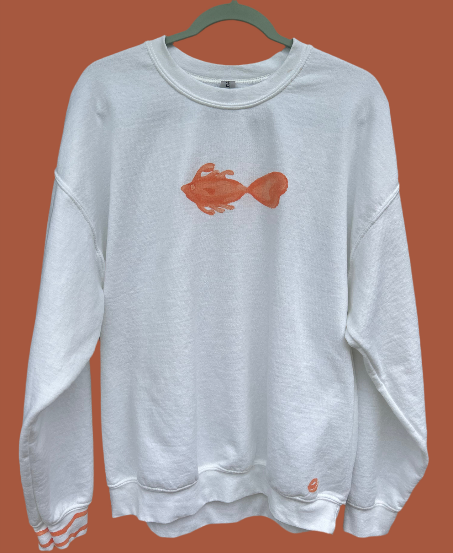 Orange Small Fish Sweatshirt