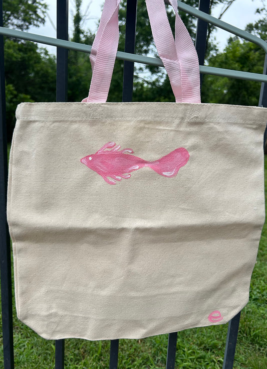 Pink Fish Tote Bag