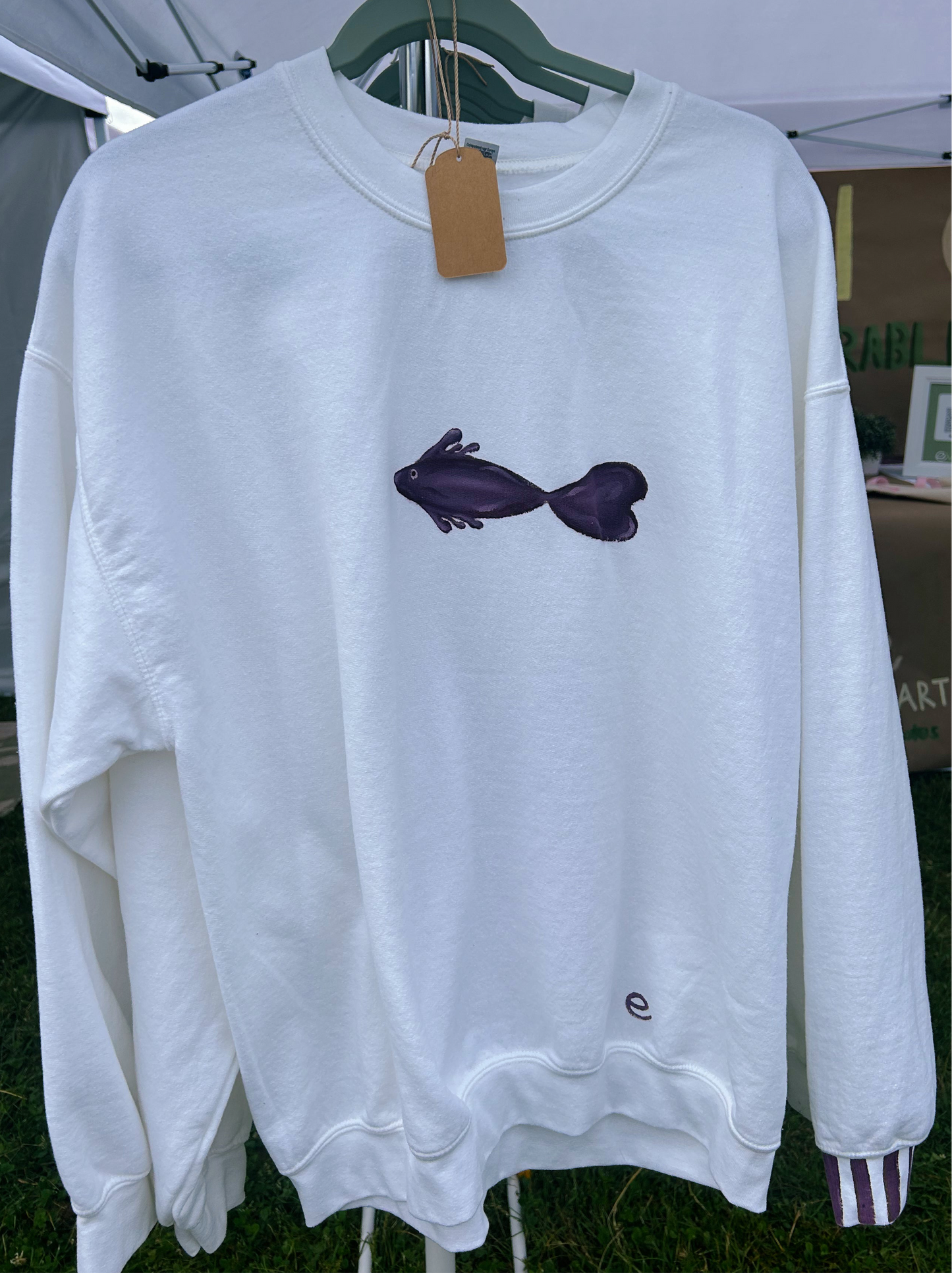 Custom Small Design Hand-Painted Sweatshirt