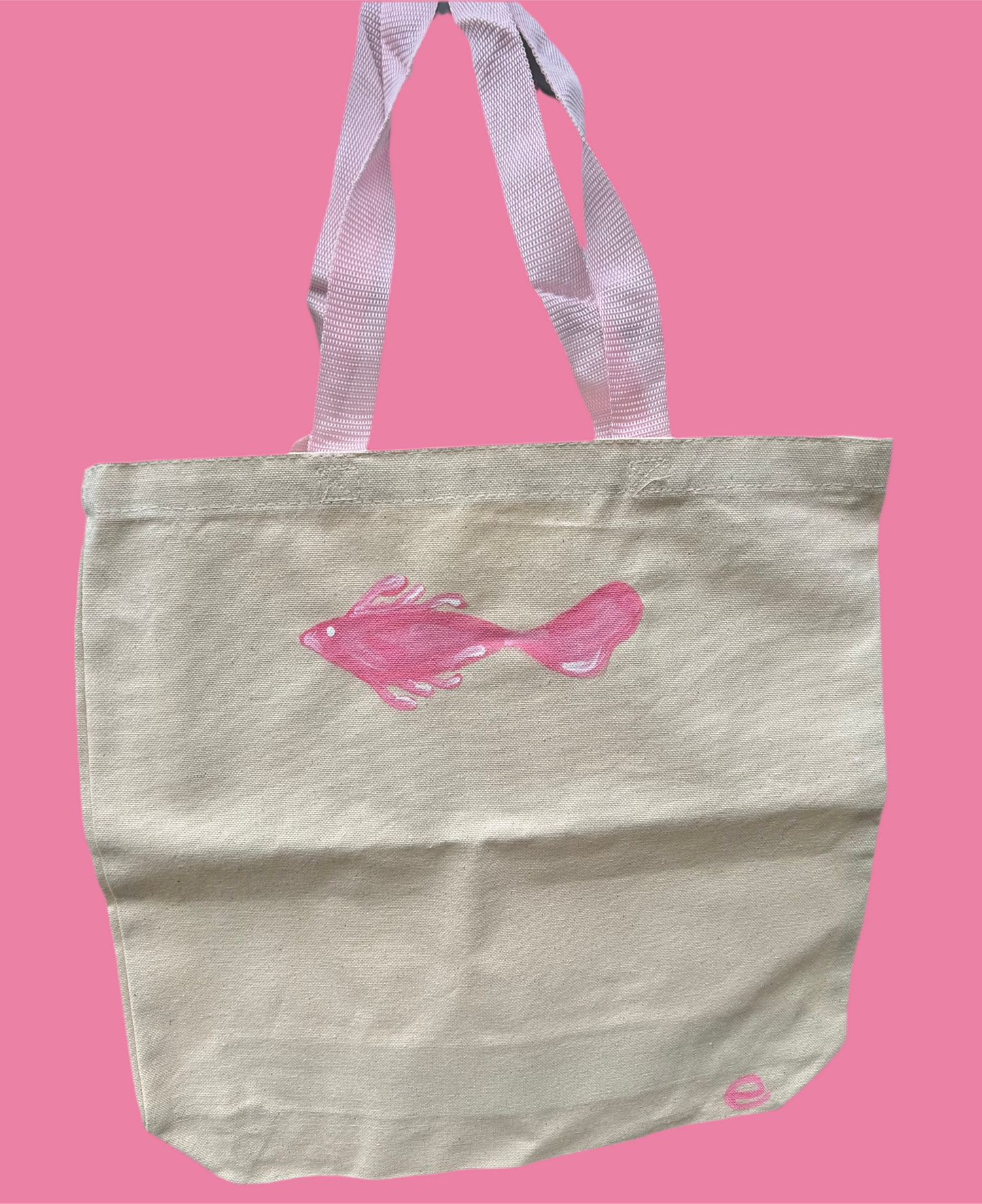 Pink Fish Tote Bag