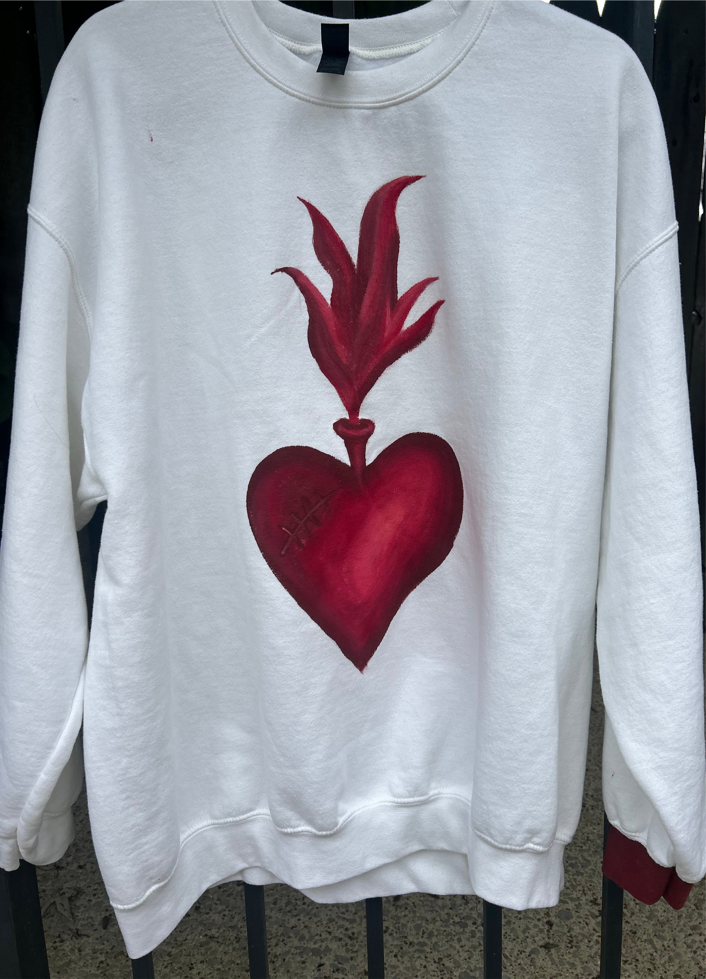 Red Sacred Heart Sweatshirt