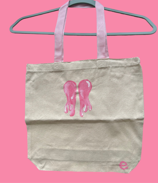Pink Angel Wings Tote Bag
