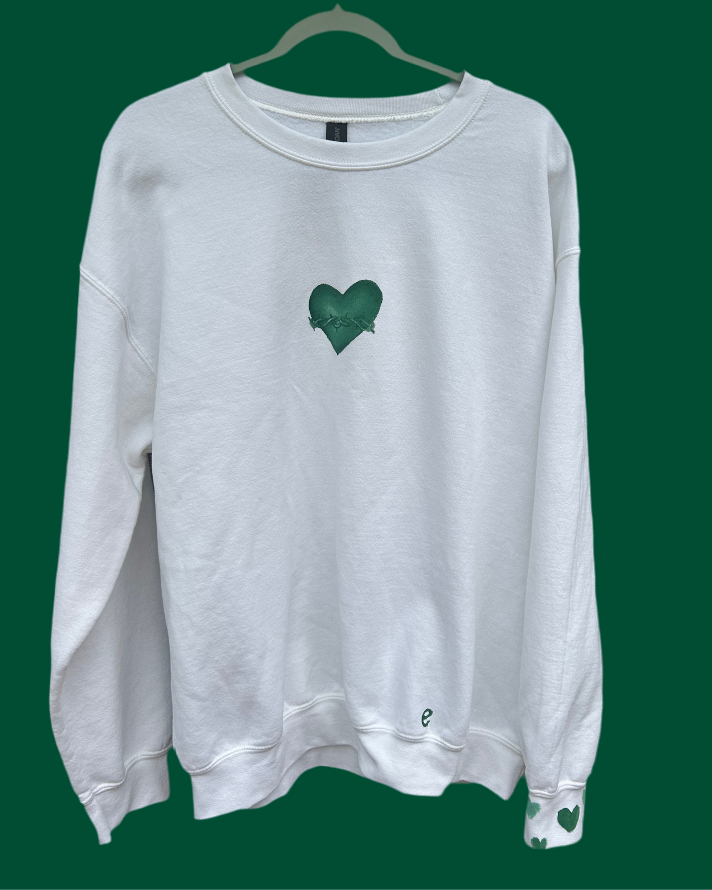 Dark-Green Small Sacred Heart Sweatshirt