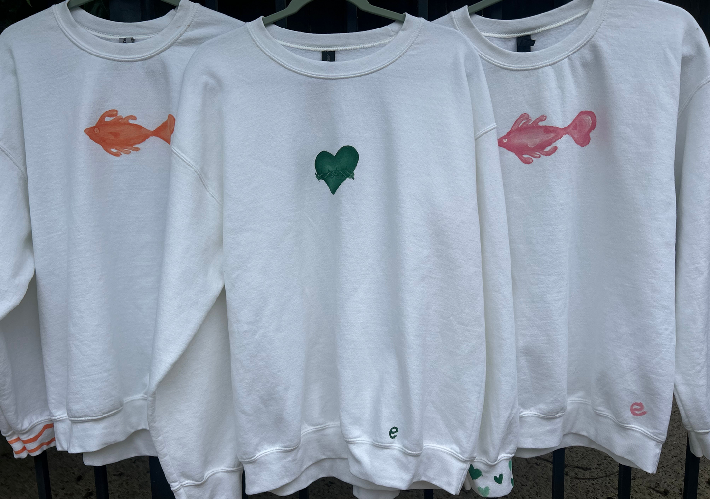 Custom Small Design Hand-Painted Sweatshirt