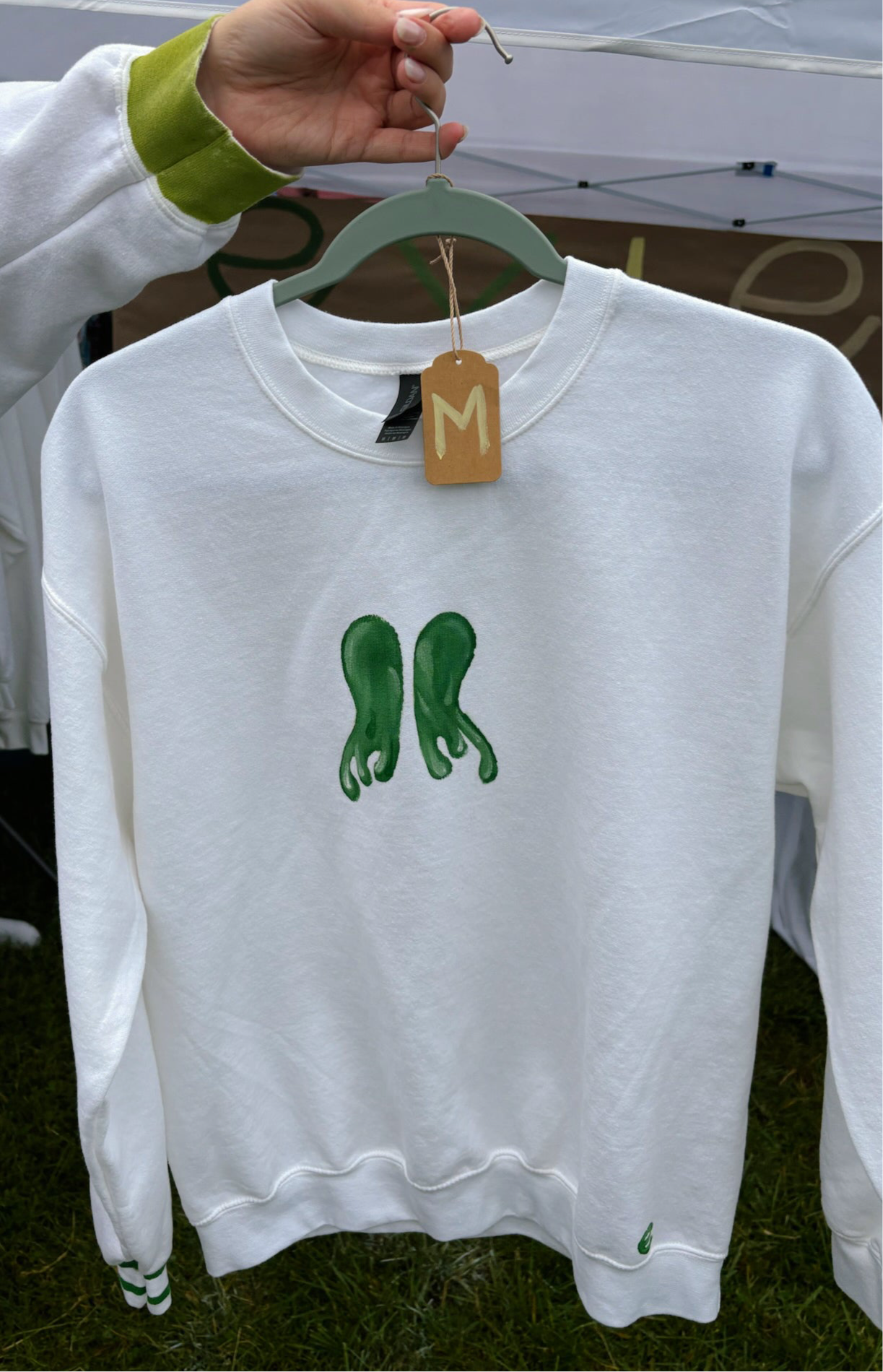 Custom Small Design Hand-Painted Sweatshirt