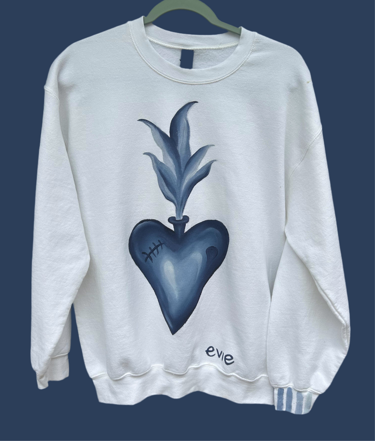 Blue Sacred Heart Sweatshirt